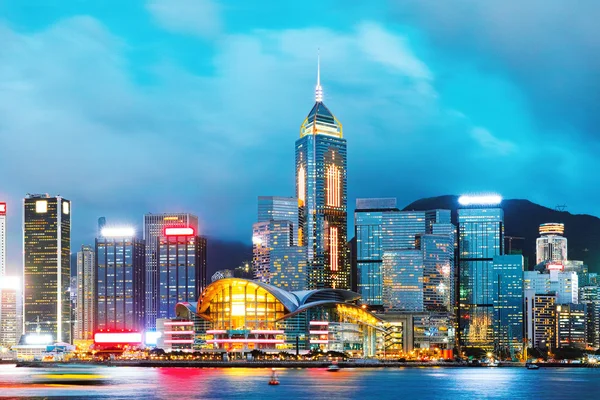 Hong Kong por la noche — Foto de Stock