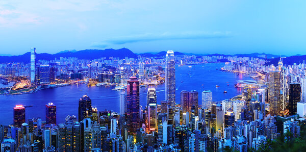 Гонконг ночью