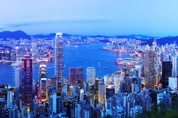 Hong Kong por la noche — Foto de Stock