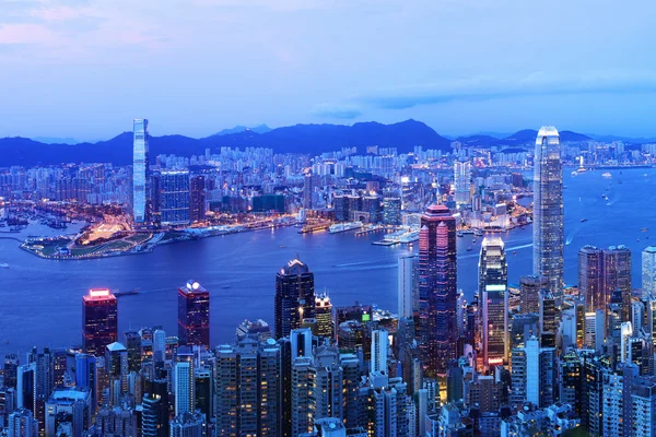 Hong Kong por la noche — Foto de Stock