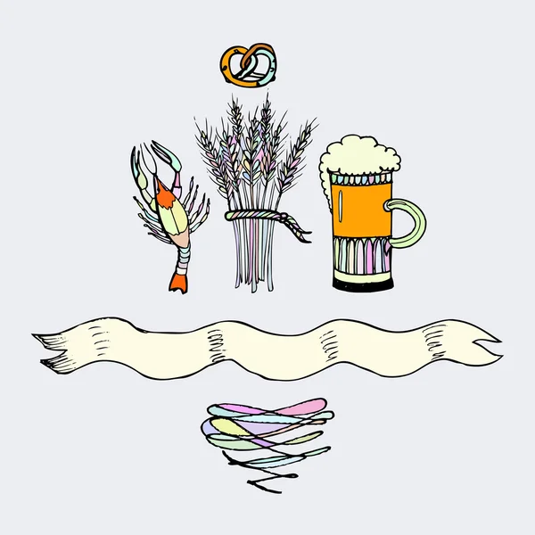 Набор логотипов пива — стоковый вектор