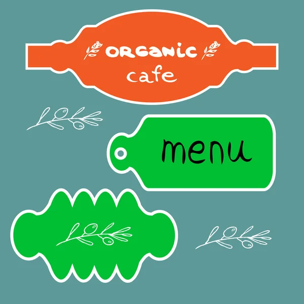 Menu do logotipo orgânico — Vetor de Stock