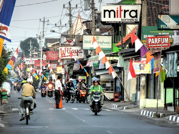 Kauman Street Yogyakarta Stockbild