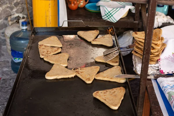 Puesto Comida Callejera México Comida Típica Mexicana — Foto de Stock