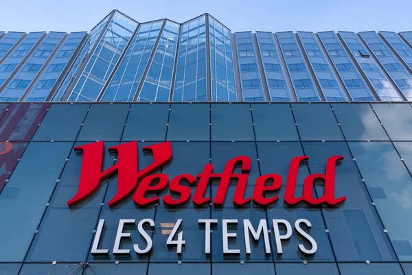 Puteaux France November 2020 Exterior View Westfield Les Temps Shopping — Stock Photo, Image
