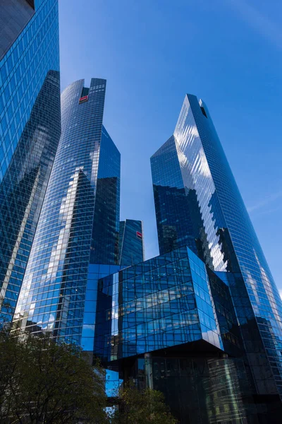 Puteaux France November 2020 Exterior View Societe Generale Twin Towers — Stock Photo, Image