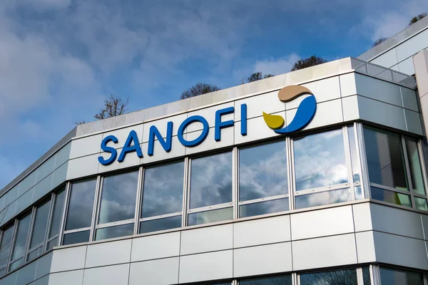 Gentilly France Березня 2021 Logo Head Office Building Sanofi Sanofi — стокове фото