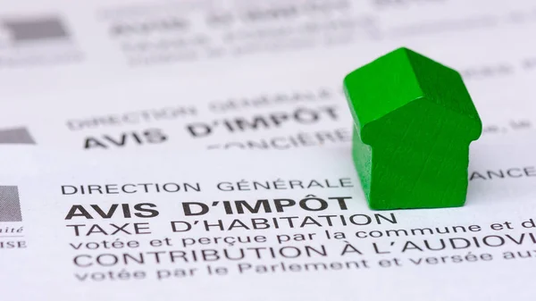 Clamart França Março 2019 Aviso Imposto Sobre Habitação Francês — Fotografia de Stock