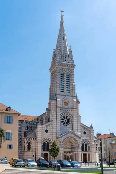 Veduta Esterna Della Cattedrale Notre Dame Saint Arnoux Della Diocesi — Foto Stock