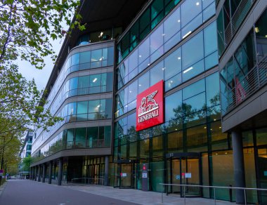 Saint-Denis, Fransa - 26 Eylül 2021: Fransız sigorta şirketi Generali France 'ın dış görünümü, İtalyan grup Generali' nin yan kuruluşu