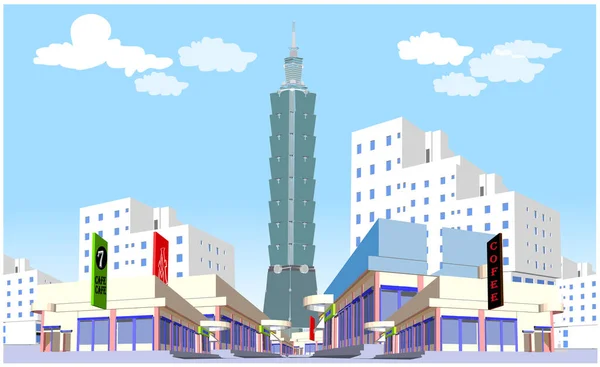 Taipei City Taiwan Août 2020 Taipei City Vector Design — Image vectorielle
