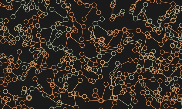 Estructura Abstracta Inteligencia Artificial Verde Amarilla Sobre Fondo Negro Plantilla — Archivo Imágenes Vectoriales