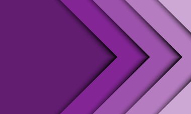 Üst üste binen soyut mor 3d ok çizgisi. Sunumunuz için tasarım.