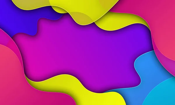 Gradient Coloré Abstrait Ondulé Avec Ombre Modèle Pour Annonce Brochures — Image vectorielle