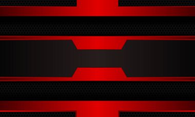 Siyah yarım ton arka planda soyut kırmızı fütüristik. Tasarımınız için tamamen yeni bir şablon.
