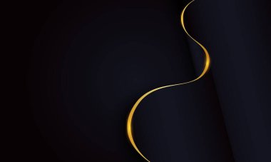 Soyut koyu renkli, altın çizgili bir kağıt. Lüks afiş web sitesi için desen.