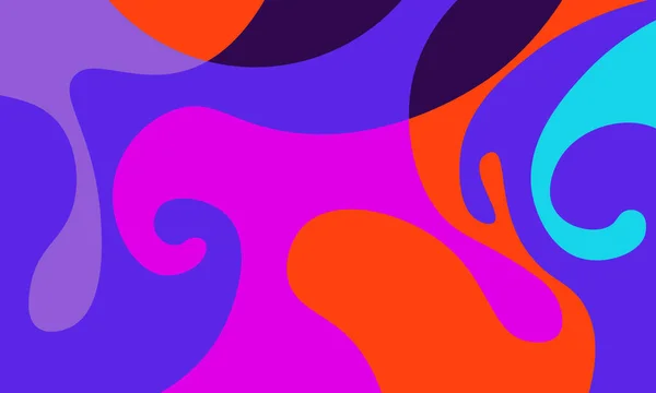 Résumé Fond Fluide Liquide Bleu Violet Rose Orange Meilleur Design — Image vectorielle