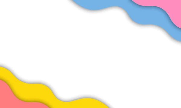 Ondulé Coloré Avec Fond Ombre Conception Pour Votre Annonce Entreprise — Image vectorielle