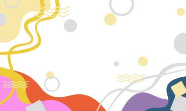 Soyut renkli farklı form arkaplanı. Pankart için desen.