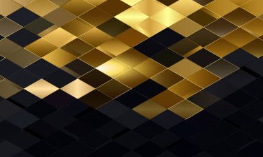 Soyut altın ve siyah geometrik eşkenar dörtgen. İşiniz için en iyi tasarım.