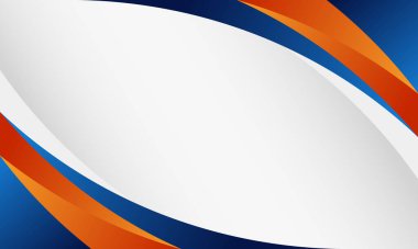 Mavi, turuncu ve beyaz kavisli arka plan. İşiniz için yeni şablon.