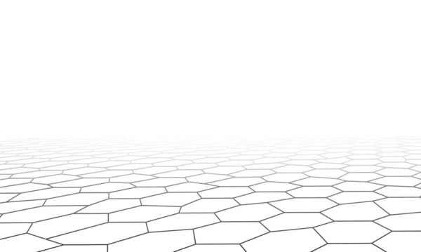 Perspectief Lage Polyhexagonale Achtergrond Elegant Ontwerp Voor Wallpapers — Stockvector