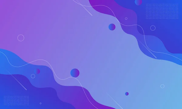 Fluide Dégradé Abstrait Bleu Violet Avec Fond Ondulé Modèle Pour — Image vectorielle