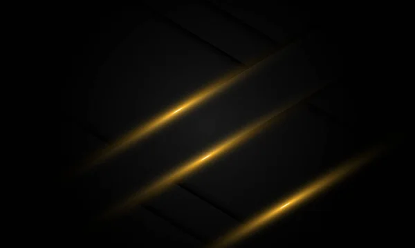金色の光の背景を持つ暗い縞 壁紙のテクスチャのパターン — ストックベクタ