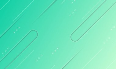 Memphis elementleriyle soyut yeşil eğimli doku. Yılbaşı reklamı, kitapçıklar için tasarım. Vektör illüstrasyonu.