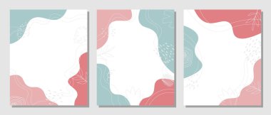 Soyut organik çiçek stili. Vektör illüstrasyonu.