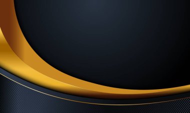 Siyah donanma ve altın çizgili arka plan. Vektör çizimi. Sancağınız için en iyi akıllı tasarım.