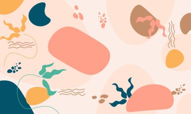 Soyut organik şekil arkaplanı. Vektör illüstrasyonu.