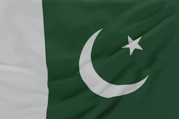 Bandeira Paquistão Ilustração Renderização — Fotografia de Stock