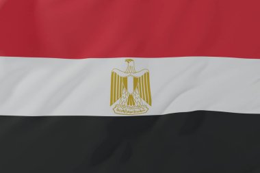 Mısır Bayrağı. 3B resimleme.