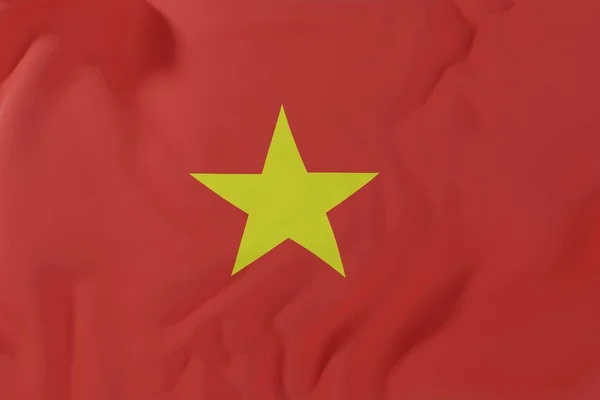 Σημαία Βιετνάμ Εικόνα Τρισδιάστατης Απεικόνισης — Φωτογραφία Αρχείου