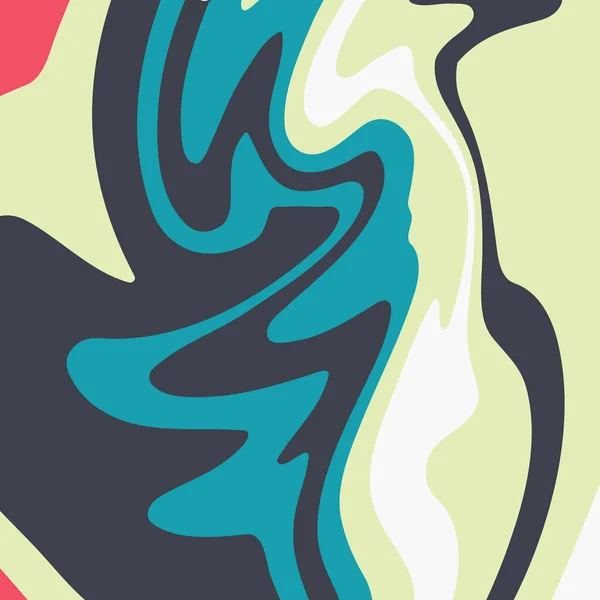 サイケデリックなグルーヴの背景 抽象的な平面背景 ベクターイラスト — ストックベクタ
