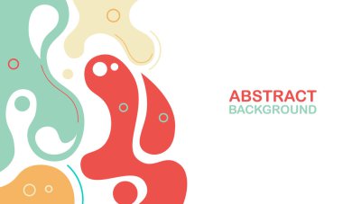 Renkli soyut şekil arkaplanı. Soyut yuvarlak arka plan. Vektör illüstrasyonu.