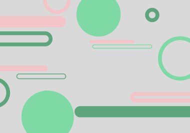 Minimalist açık mavi ve kırmızı geometrik arkaplan. Vektör çizimi. Soyut arkaplan