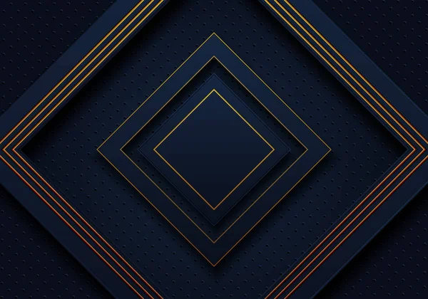 Fondo Rectángulos Lujo Azul Marino Oscuro Dorado Ilustración Vectorial Fondo — Vector de stock