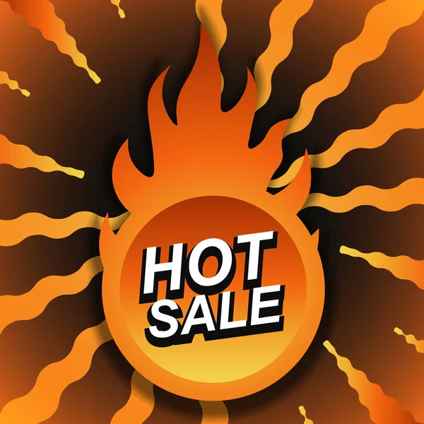 Gradient Sale Banner Hintergrund Mit Feuer Vektorillustration Abstrakter Hintergrund — Stockvektor