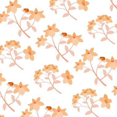 Soyut çiçek desenli arka plan. Vektör çizimi. Soyut arkaplan.