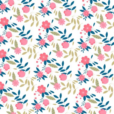 Soyut çiçek desenli arka plan. Vektör çizimi. Soyut arkaplan.