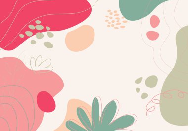 El çizimi minimal bir arka plan. Vektör çizimi. Soyut arkaplan.