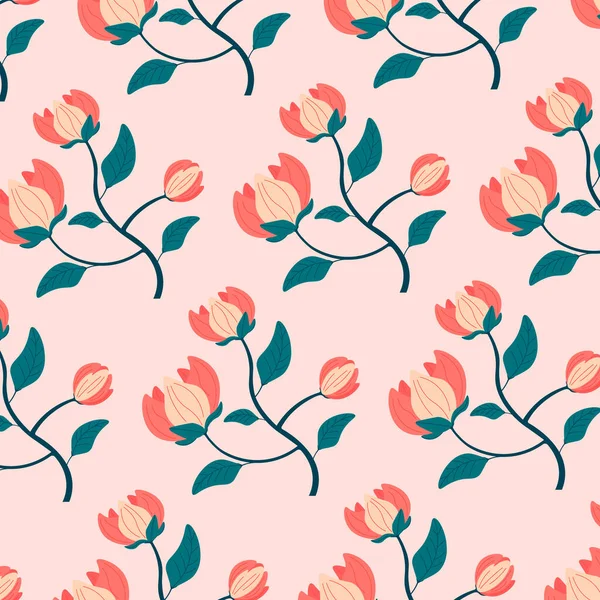 Soyut çiçek desenli arka plan. Vektör çizimi. Soyut arkaplan.