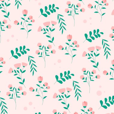 Soyut çiçek desenli arka plan. Vektör çizimi. Soyut arkaplan.