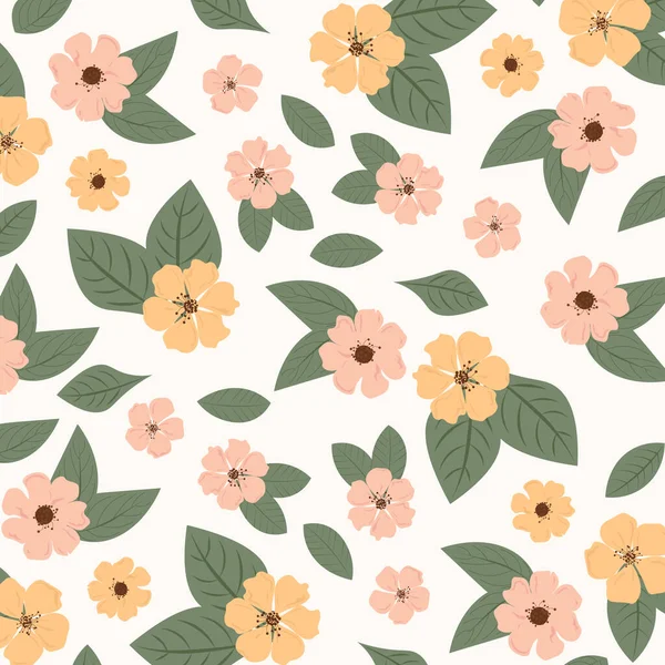 Soyut çiçek desenli arka plan. Vektör çizimi. Soyut arkaplan.