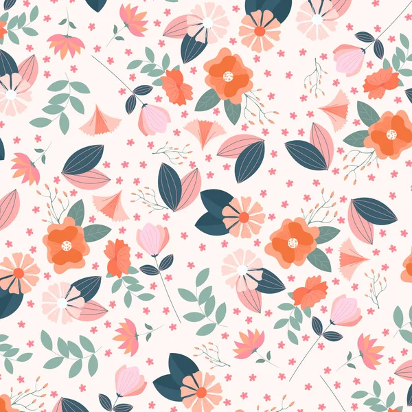 Fondo Abstracto Patrón Flores Ilustración Vectorial Fondo Abstracto — Vector de stock