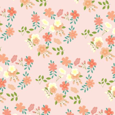 Soyut çiçek desenli arka plan. Vektör illüstrasyonu.