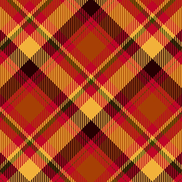 Seamless Tartan Plaid Pattern Background Fabric Texture Vector Illustration — Stock Vector