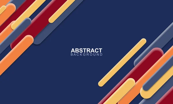 Abstrait Rayures Arrondies Colorées Chevauchant Fond Bannière Couche Illustration Vectorielle — Image vectorielle